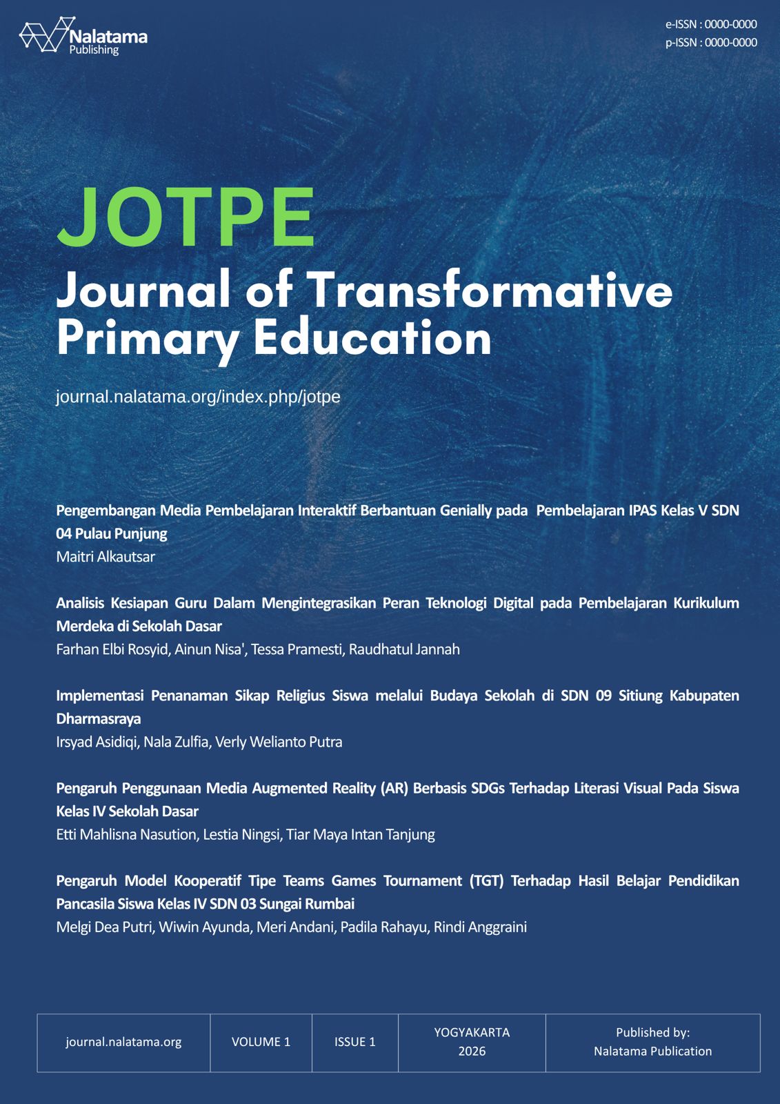 					View Vol. 1 No. 1 (2026): Journal of Transformative Primary Education
				